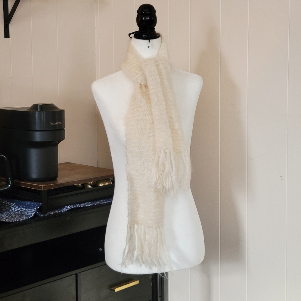 Handmade Vintage Mohair Skinny Scarf